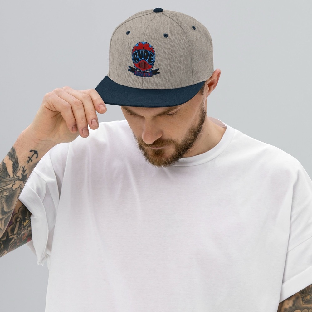 Retro Helmet logo snap back